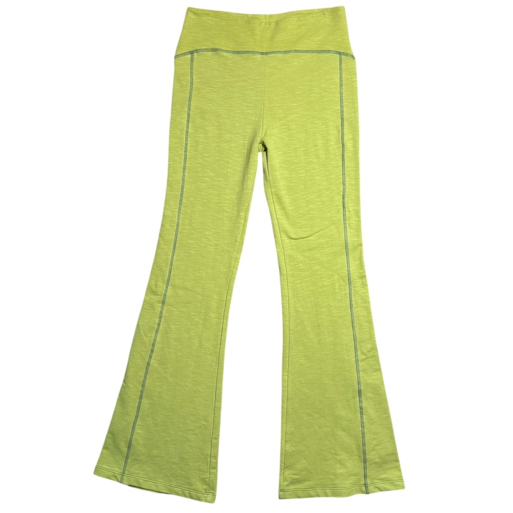 Known Supply Dawn Pants Matcha Green Organic Cotton Flare Leg Medium NEW